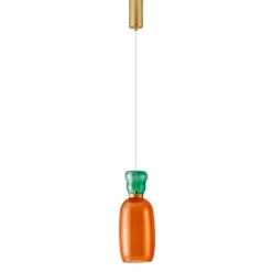 Lampade A Sospensione-Selezionato da Mazzolaluce Lampada a sospensione oro led vetro arancione verde design moderna
