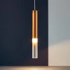 Lampade A Sospensione-Perenz Illuminazione Lampada a sospensione oro led 3000k poule perenz in vetro ambra dimmerabile