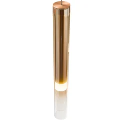 Lampade A Sospensione-Perenz Illuminazione Lampada a sospensione oro led 3000k poule perenz in vetro ambra dimmerabile