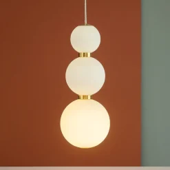 Lampade A Sospensione-Selezionato da Mazzolaluce Lampada a sospensione oro perle per comodino camera da letto