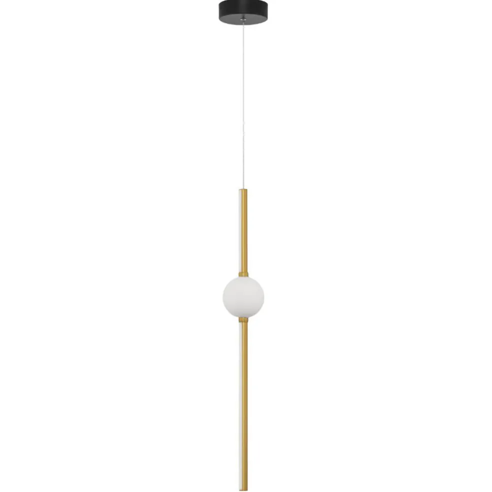 Lampade A Sospensione-Selezionato da Mazzolaluce Lampada a sospensione oro sfera bianca pendente per isola cucina
