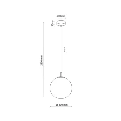 Lampade A Sospensione-Selezionato da Mazzolaluce Lampada a sospensione oro sfera 30 cm di vetro trasparente rigato contemporaneo