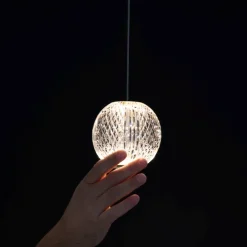 Lampade A Sospensione-Selezionato da Mazzolaluce Lampada a sospensione oro sfera acrilico effetto cristallo led 6w 3200k