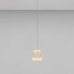 Lampade A Sospensione-Selezionato da Mazzolaluce Lampada a sospensione oro sfera acrilico effetto cristallo led 6w 3200k