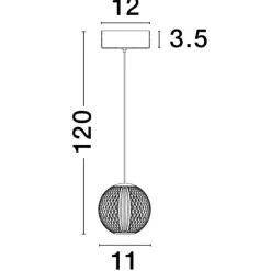 Lampade A Sospensione-Selezionato da Mazzolaluce Lampada a sospensione oro sfera acrilico effetto cristallo led 6w 3200k