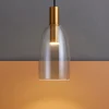 Lampade A Sospensione-Selezionato da Mazzolaluce Lampada a sospensione oro vetro fume led 7w 3000k per cucina