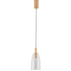 Lampade A Sospensione-Selezionato da Mazzolaluce Lampada a sospensione oro vetro fume led 7w 3000k per cucina
