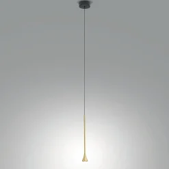 Lampade A Sospensione-Fabas Luce Lampada a sospensione ottone oro moderna led 5w 3000k