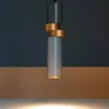 Lampade A Sospensione-Maytoni Lampada a sospensione palette per comodino camera da letto oro argento