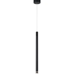 Lampade A Sospensione-Selezionato da Mazzolaluce Lampada a sospensione pendente nera cilindro design per isola cucina