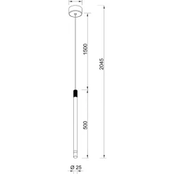 Lampade A Sospensione-Selezionato da Mazzolaluce Lampada a sospensione pendente nera cilindro design per isola cucina