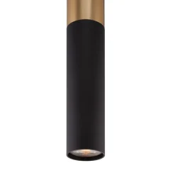 Lampade A Sospensione-Selezionato da Mazzolaluce Lampada a sospensione pendente cilindro oro nero