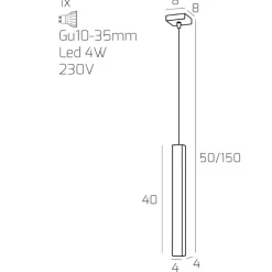 Lampade A Sospensione-Top Light Lampada a sospensione pendente per isola antracite