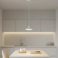 Lampade A Sospensione-Selezionato da Mazzolaluce Lampada a sospensione per bancone cucina bianca led 3000k dimmerabile