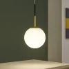 Lampade A Sospensione-Miloox Lampada a sospensione per camera da letto sfera vetro jugen