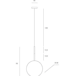 Lampade A Sospensione-Miloox Lampada a sospensione per camera da letto sfera vetro jugen
