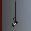 Lampade A Sospensione-Selezionato da Mazzolaluce Lampada a sospensione per comodino nera parabola magnetica orientabile