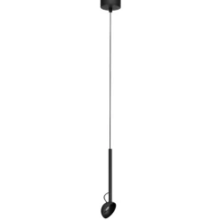 Lampade A Sospensione-Selezionato da Mazzolaluce Lampada a sospensione per comodino nera parabola magnetica orientabile