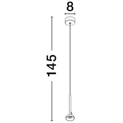 Lampade A Sospensione-Selezionato da Mazzolaluce Lampada a sospensione per comodino nera parabola magnetica orientabile