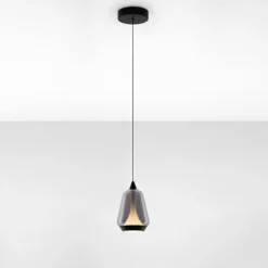 Lampade A Sospensione-Selezionato da Mazzolaluce Lampada a sospensione per comodino vetro fume led 3000k