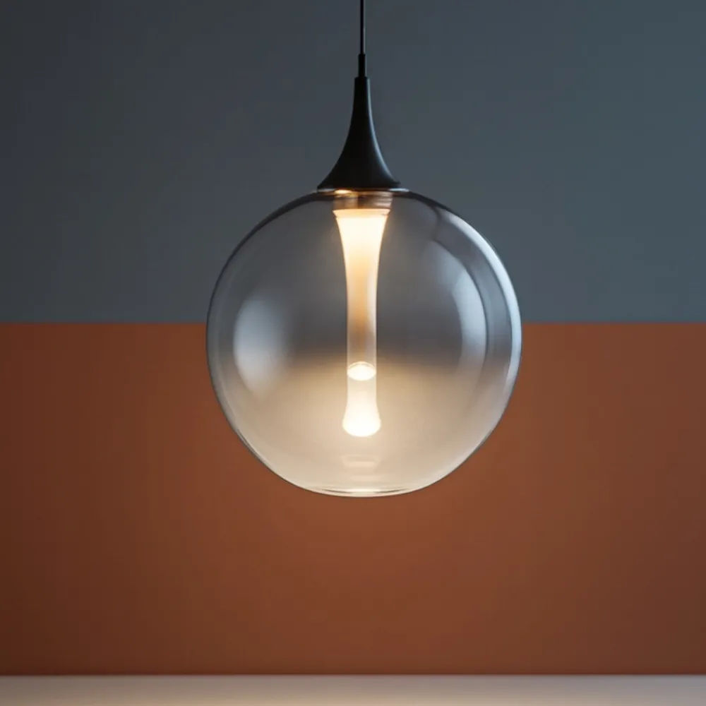 Lampade A Sospensione-Selezionato da Mazzolaluce Lampada a sospensione per comodino con sfera in vetro led 3000k