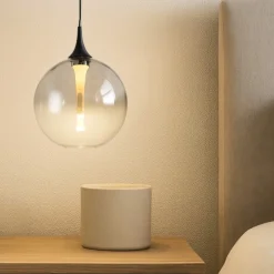 Lampade A Sospensione-Selezionato da Mazzolaluce Lampada a sospensione per comodino con sfera in vetro led 3000k