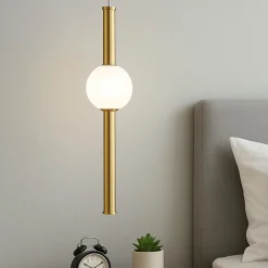 Lampade A Sospensione-Selezionato da Mazzolaluce Lampada a sospensione per comodino camera da letto led 3000k oro