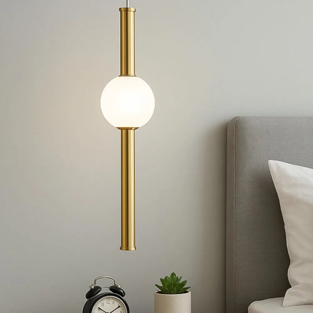 Lampade A Sospensione-Selezionato da Mazzolaluce Lampada a sospensione per comodino camera da letto led 3000k oro