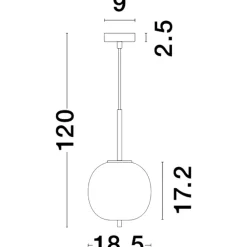 Lampade A Sospensione-Selezionato da Mazzolaluce Lampada a sospensione per comodino camera da letto oro