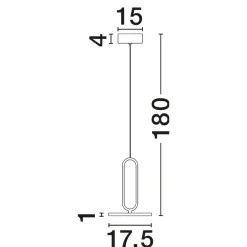 Lampade A Sospensione-Selezionato da Mazzolaluce Lampada a sospensione per comodino led 3000k nero
