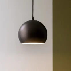 Lampade A Sospensione-Selezionato da Mazzolaluce Lampada a sospensione per cucina a cupola marrone 17 cm