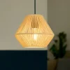 Lampade A Sospensione-Selezionato da Mazzolaluce Lampada a sospensione per cucina rustica marrone 20 cm in corda