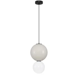 Lampade A Sospensione-Selezionato da Mazzolaluce Lampada a sospensione per cucina sfere vetro porcellana grigio led 3000k