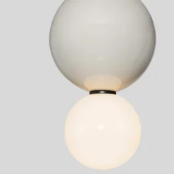 Lampade A Sospensione-Selezionato da Mazzolaluce Lampada a sospensione per cucina sfere vetro porcellana grigio led 3000k