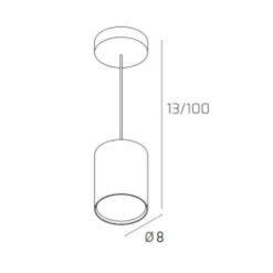 Lampade A Sospensione-Top Light Lampada a sospensione per cucina moderna cilindro corto sabbia
