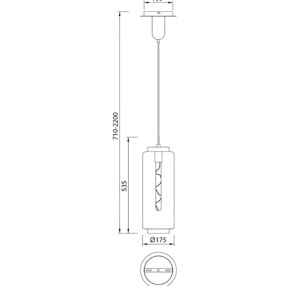 Lampade A Sospensione-Selezionato da Mazzolaluce Lampada a sospensione per cucina cilindro vetro cromo grafite
