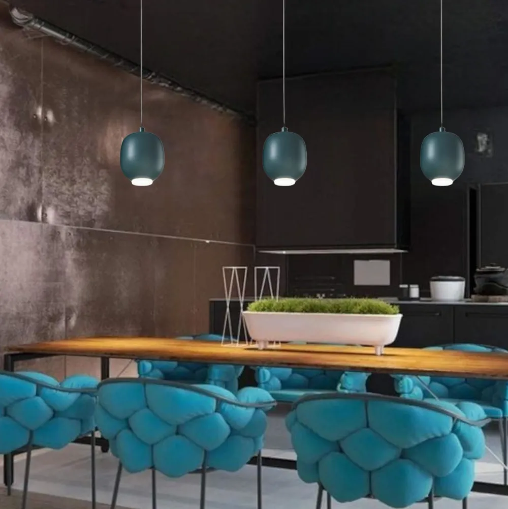 Lampade A Sospensione-Perenz Illuminazione Lampada a sospensione perenz bullet verde petrolio design moderna led 9w 3000k