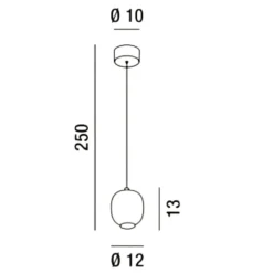 Lampade A Sospensione-Perenz Illuminazione Lampada a sospensione perenz bullet verde petrolio design moderna led 9w 3000k