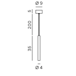 Lampade A Sospensione-Perenz Illuminazione Lampada a sospensione perenz poule fume cilindro led 3000k dimmerabile