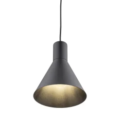 Lampade A Sospensione-Selezionato da Mazzolaluce Lampada a sospensione per isola cucina nero a cono 18 cm