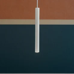 Lampade A Sospensione-Selezionato da Mazzolaluce Lampada a sospensione per isola cilindro bianco