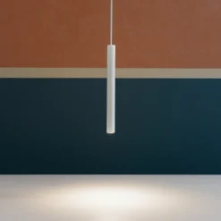 Lampade A Sospensione-Selezionato da Mazzolaluce Lampada a sospensione per isola cilindro bianco