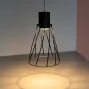 Lampade A Sospensione-Selezionato da Mazzolaluce Lampada a sospensione per isola cucina a cono nero 16 cm diffusore a gabbia