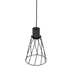 Lampade A Sospensione-Selezionato da Mazzolaluce Lampada a sospensione per isola cucina a cono nero 16 cm diffusore a gabbia