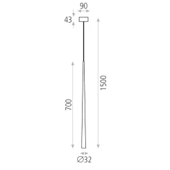 Lampade A Sospensione-Selezionato da Mazzolaluce Lampada a sospensione per isola cono led 5w 3000k bianca
