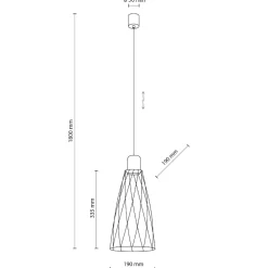Lampade A Sospensione-Selezionato da Mazzolaluce Lampada a sospensione per isola penisola cucina nero 19 cm