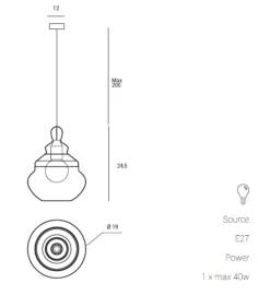 Lampade A Sospensione-Miloox Lampada a sospensione per isola adone design vetro trasparente