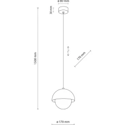 Lampade A Sospensione-Selezionato da Mazzolaluce Lampada a sospensione per isola penisola cucina beige sfera 17 cm
