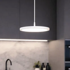 Lampade A Sospensione-Ideal Lux Lampada a sospensione per isola cucina bianca led 15w cct vivida mystery