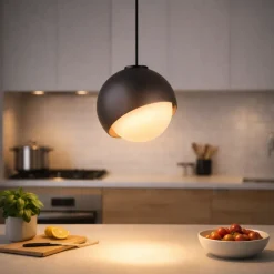 Lampade A Sospensione-Ideal Lux Lampada a sospensione per isola cucina bloom sp1 d17 nera